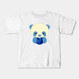 cute panda eat blueberry Kids T-Shirt